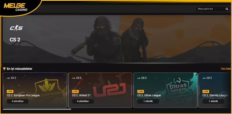 CS2 turnuva ve lig seçimleri